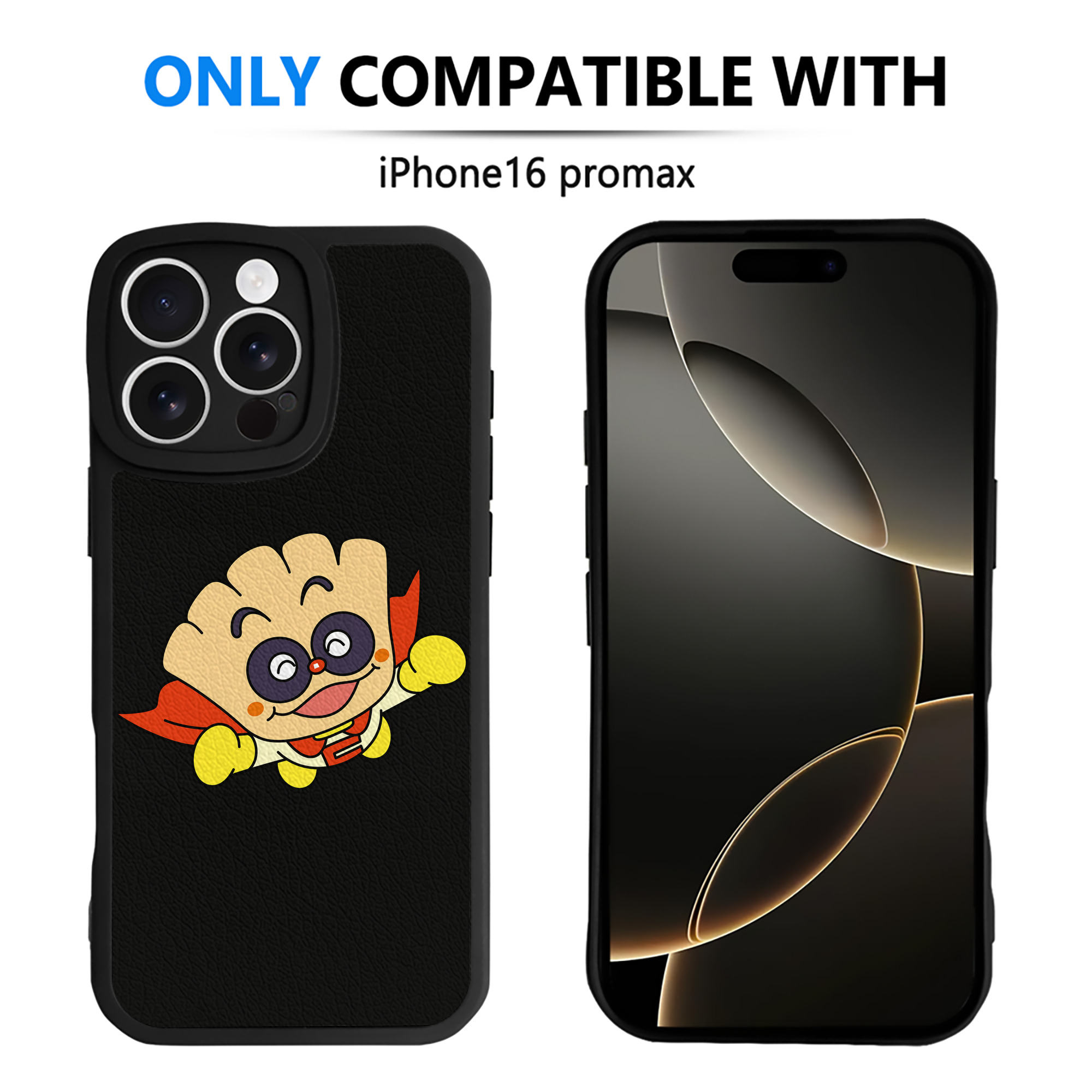 （画像用） アンパンマン Anpanman 【iPhone 16シリーズ対応】シリコンスマホケース（レザー調） 材質：シリコン